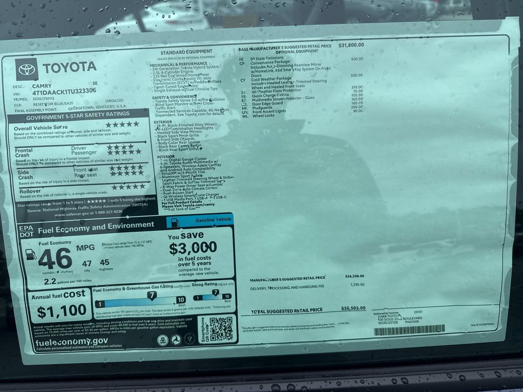 New 2026 Toyota Camry Sedan