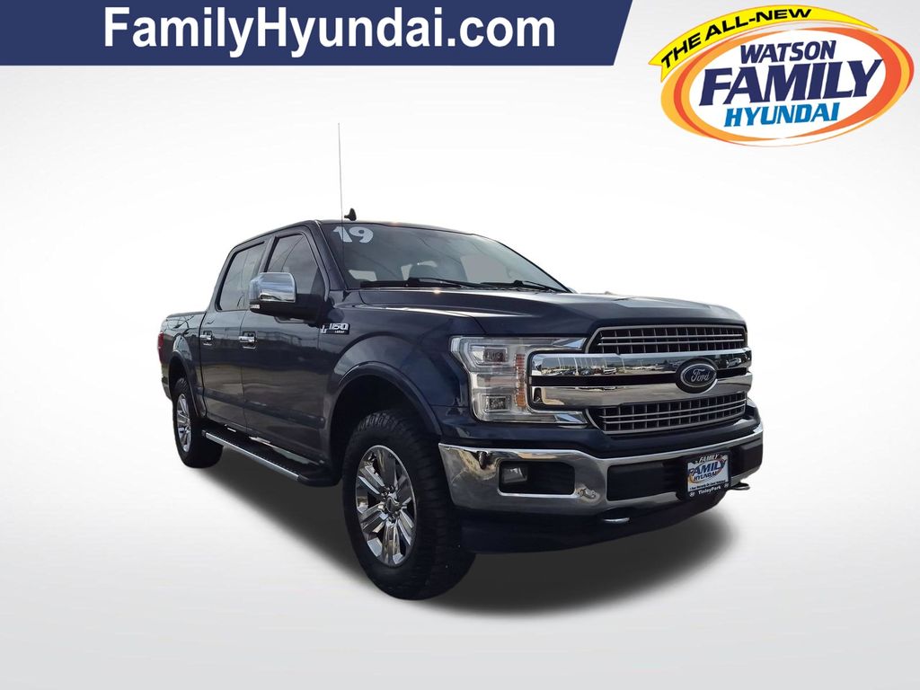 Blue 2019 Ford F-150 Pickup Truck Four-Wheel Drive Automatic