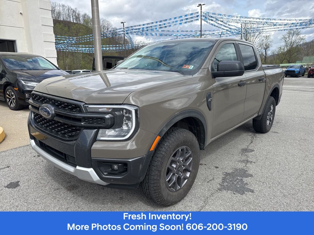 Brown 2025 Ford Ranger XLT SuperCrew 4WD Pickup Truck Four-Wheel Drive Automatic