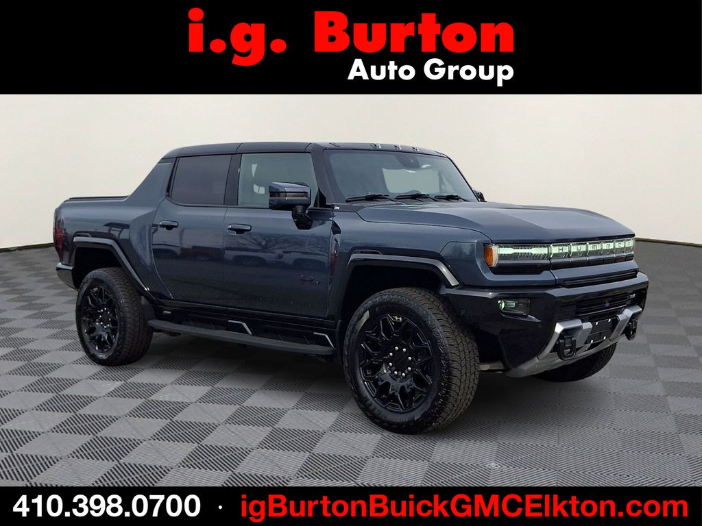 Gray (Graphite Blue Metallic) 2025 GMC Hummer EV Pickup 3X Crew Cab AWD Pickup Truck All-Wheel Drive 1-Speed Automatic