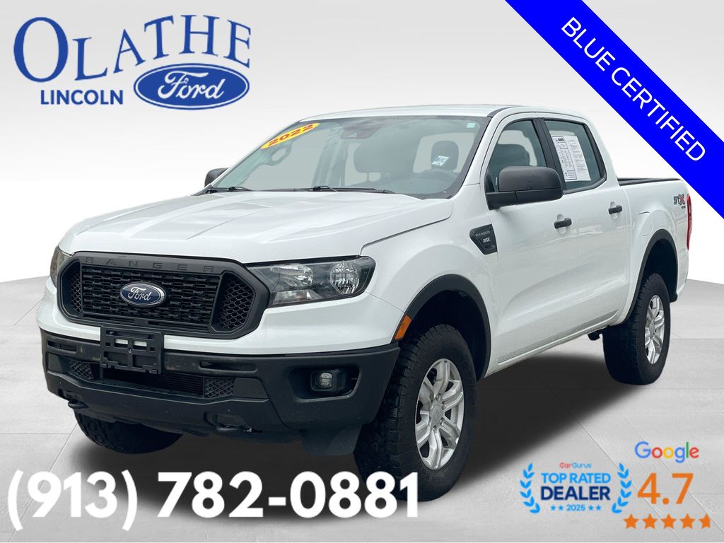 Oxford White 2022 Ford Ranger XL SuperCrew 4WD Pickup Truck Four-Wheel Drive Automatic