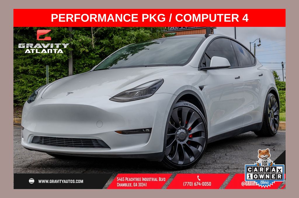 Pearl White Multi-Coat 2024 Tesla Model Y SUV / Crossover All-Wheel Drive 1-Speed Automatic
