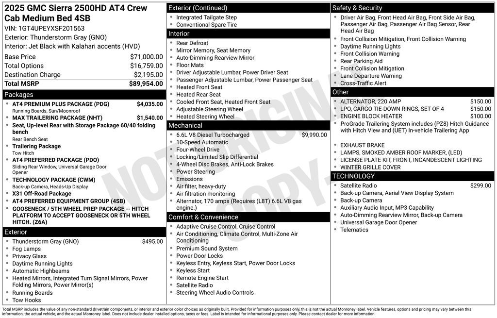 Used Car 2025 Gmc Sierra 2500hd  At4 For Sale Under $80,000 In Austin, Texas
