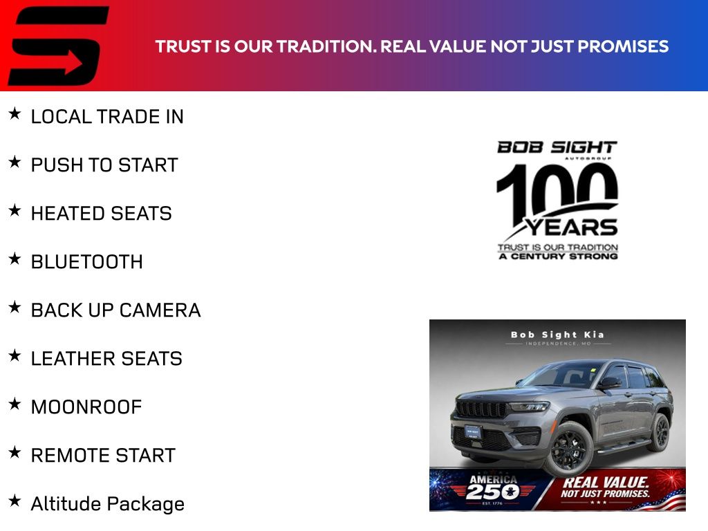 Used 2025 Jeep Grand Cherokee Altitude with VIN 1C4RJHAG2SC327905 for sale in Kansas City