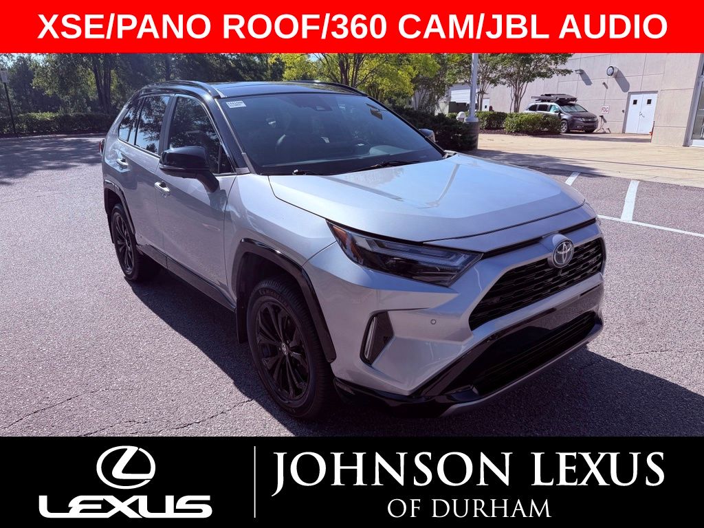 Silver Sky Metallic/Midnight Black Metallic 2023 Toyota RAV4 Hybrid SUV / Crossover All-Wheel Drive Continuously Variable Transmission