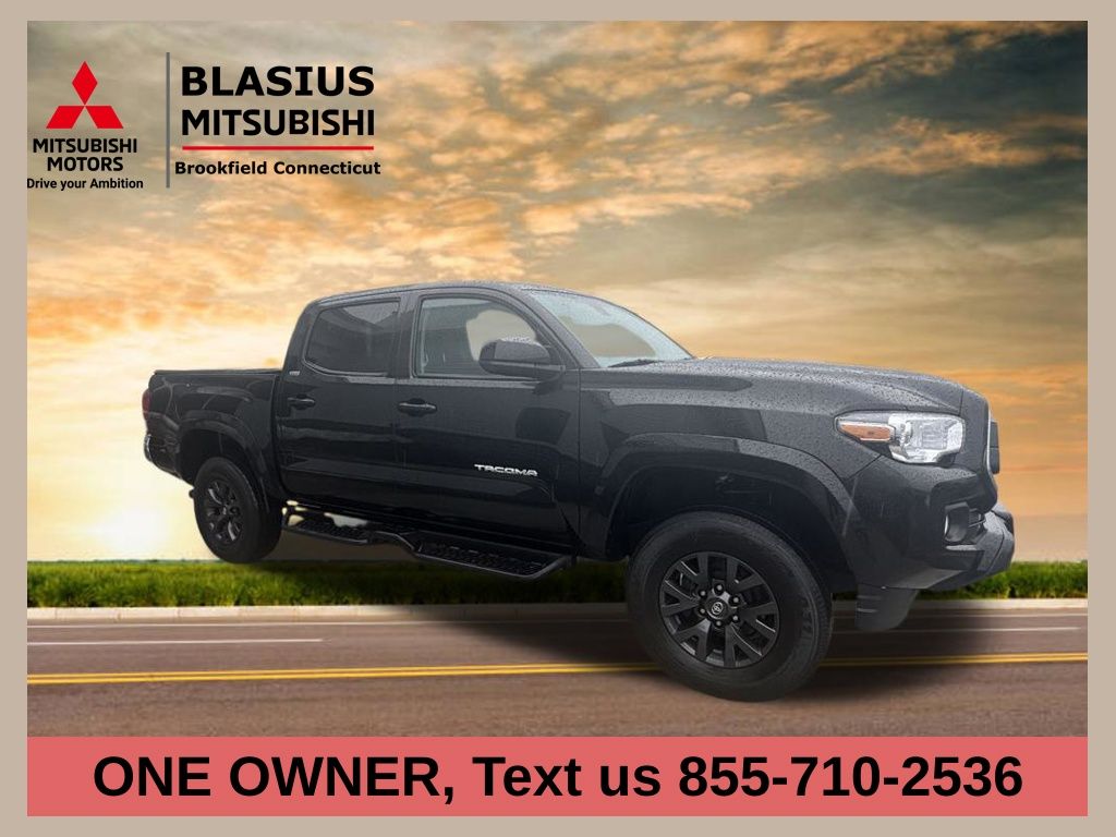 Black 2023 Toyota Tacoma SR5 V6 Double Cab 4WD Pickup Truck Four-Wheel Drive 6-Speed Automatic