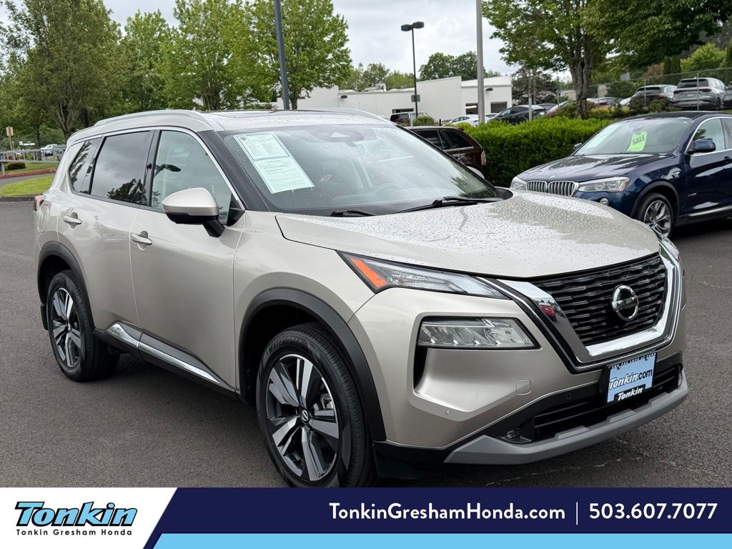 Champagne Silver Metallic 2021 Nissan Rogue SUV / Crossover All-Wheel Drive Continuously Variable Transmission