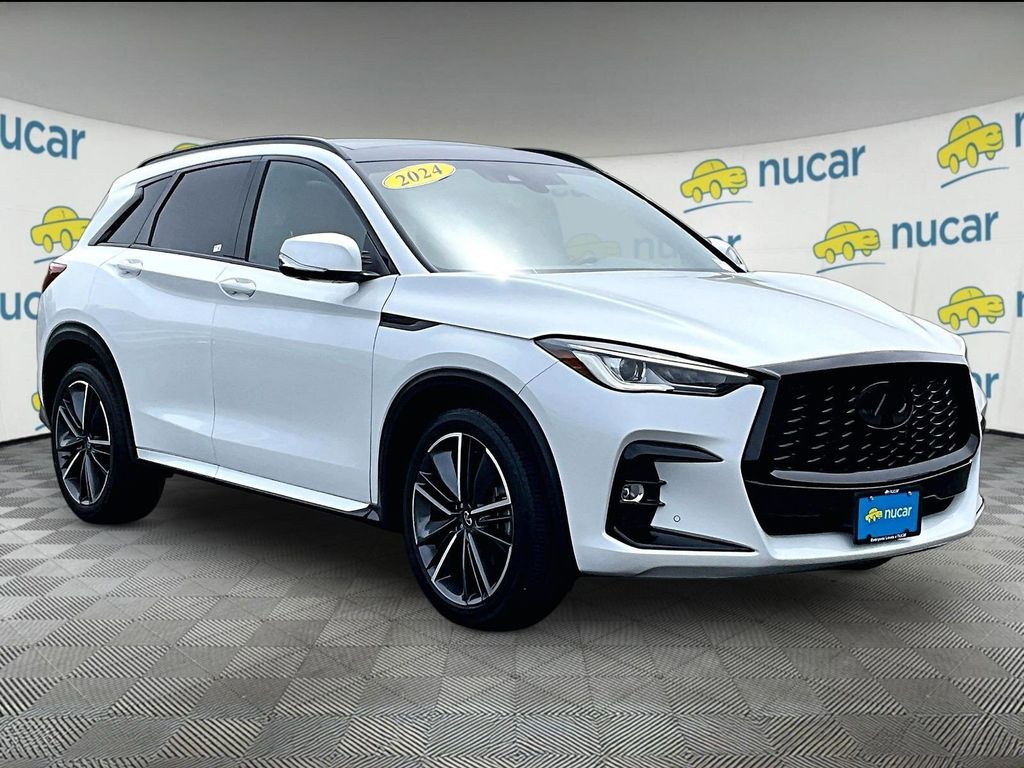 Radiant White 2024 INFINITI QX50 Sport AWD SUV / Crossover All-Wheel Drive Continuously Variable Transmission