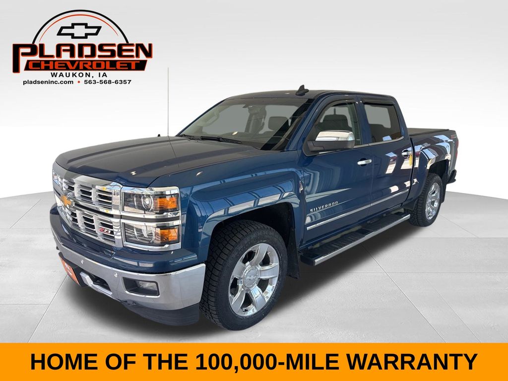 Deep Ocean Blue Metallic 2015 Chevrolet Silverado 1500 Pickup Truck Four-Wheel Drive 6-Speed Automatic Overdrive