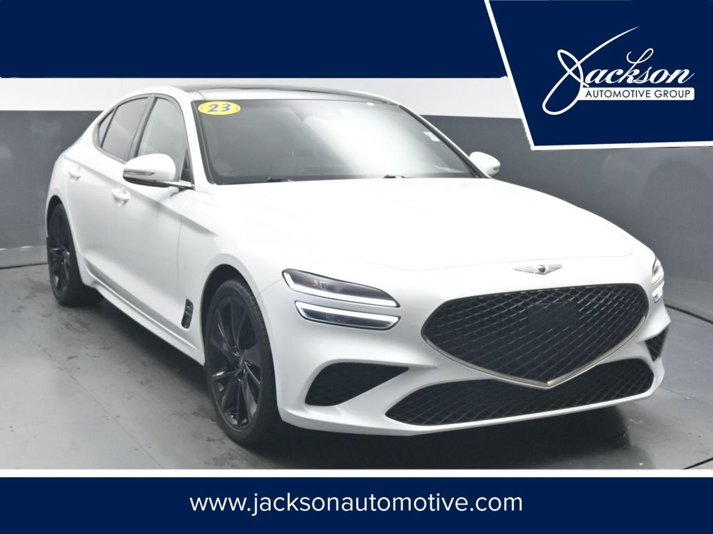 Uyuni White 2023 Genesis G70 Sedan Rear-Wheel Drive 8-Speed Automatic