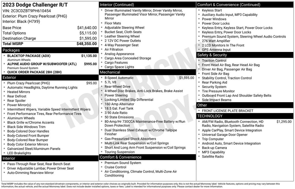 Used Car 2023 Dodge Challenger  R/t For Sale Under $40,000 In Taylor, Texas