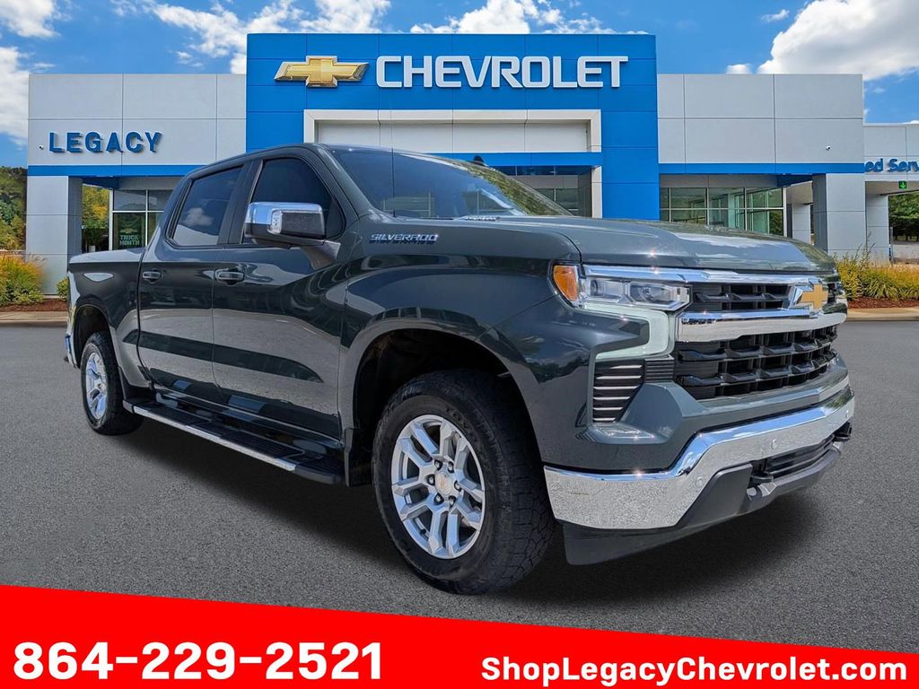 Cypress Gray 2025 Chevrolet Silverado 1500 LT Crew Cab 4WD Pickup Truck Four-Wheel Drive 8-Speed Automatic