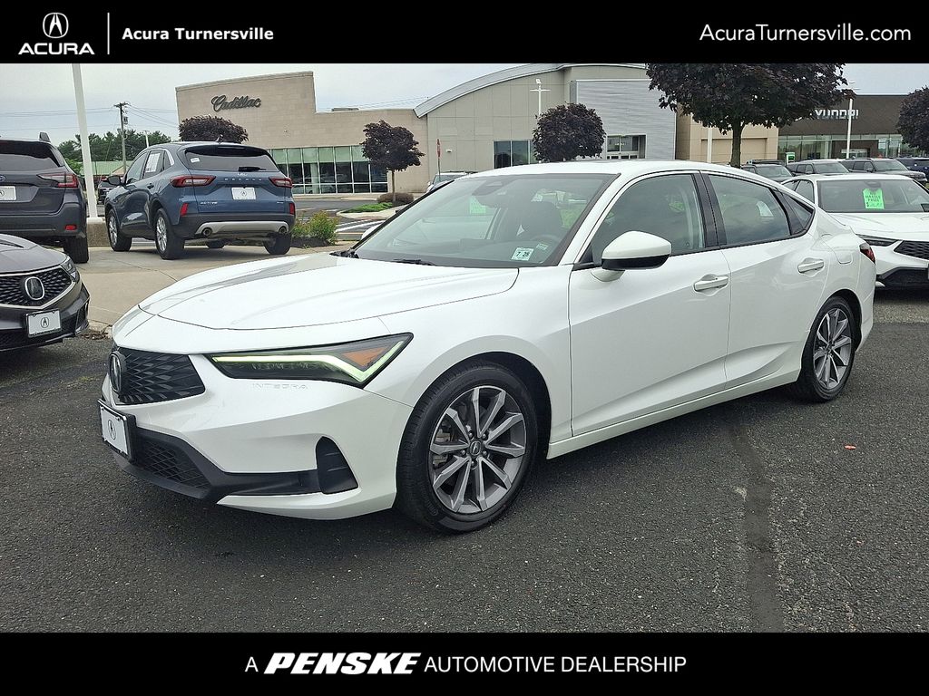Platinum White 2024 Acura Integra Sedan Front-Wheel Drive Continuously Variable Transmission