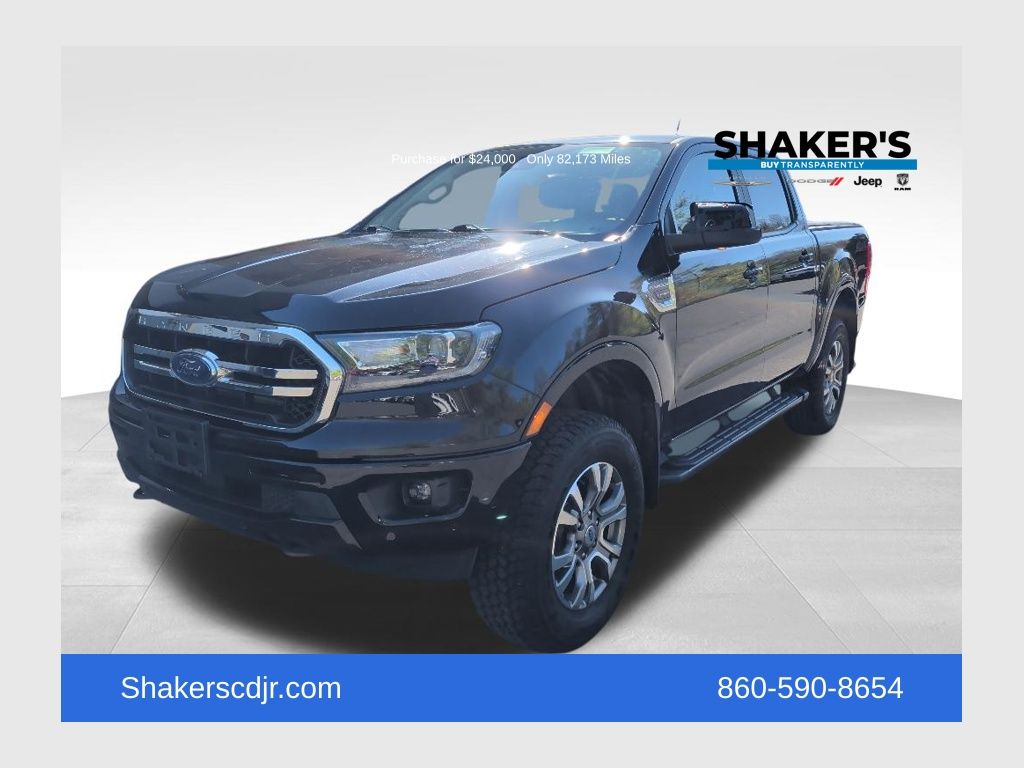 Shadow Black 2019 Ford Ranger Lariat SuperCrew 4WD Pickup Truck Four-Wheel Drive Automatic