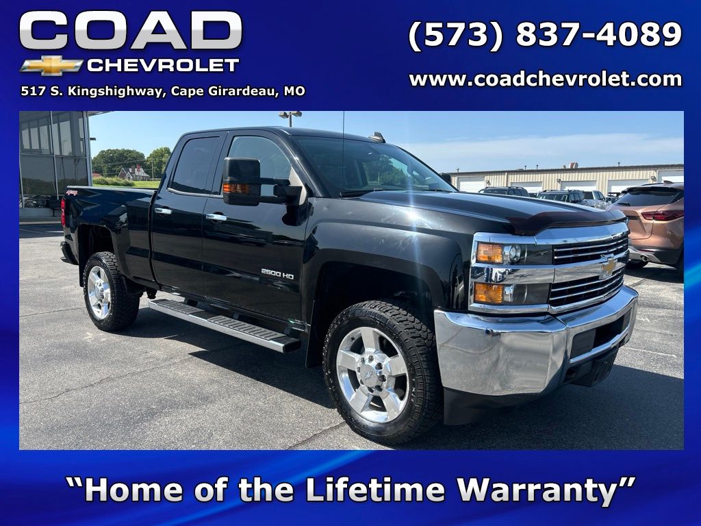Black 2016 Chevrolet Silverado 2500HD Pickup Truck Four-Wheel Drive 6-Speed Automatic Overdrive