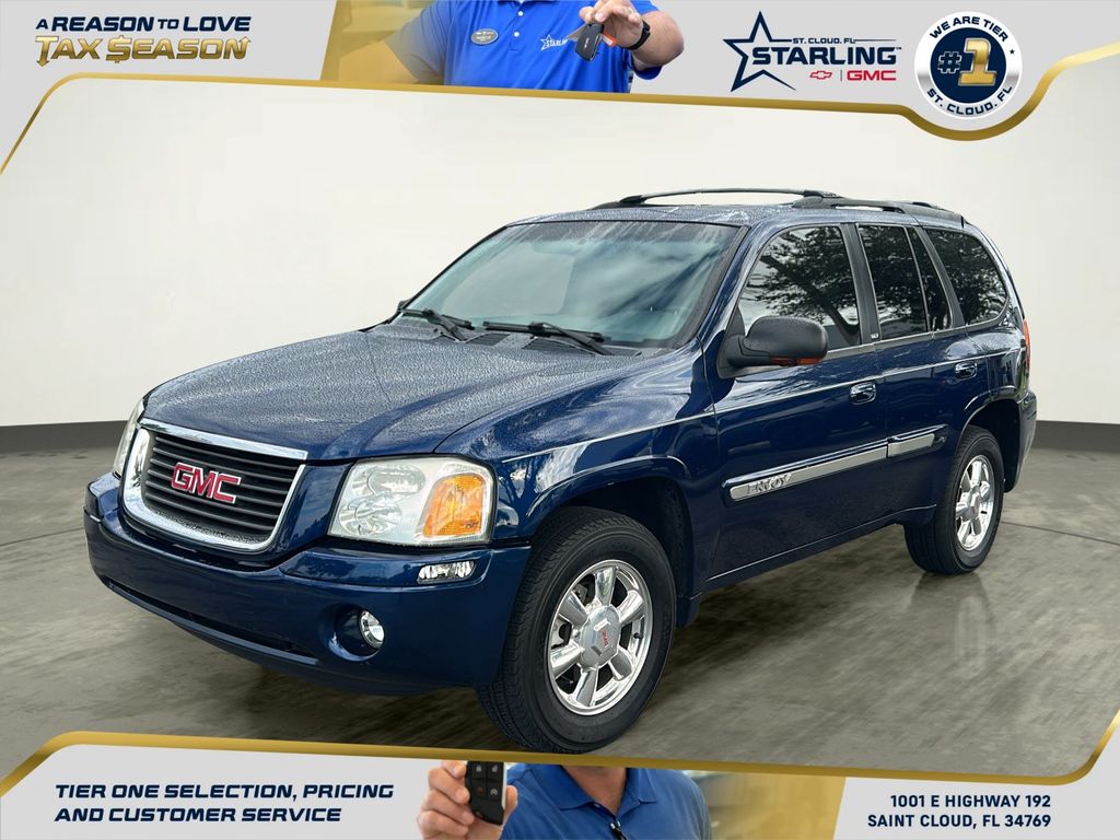 Indigo Blue Metallic 2003 GMC Envoy 4 Dr SLT SUV SUV / Crossover Rear-Wheel Drive 4-Speed Automatic Overdrive