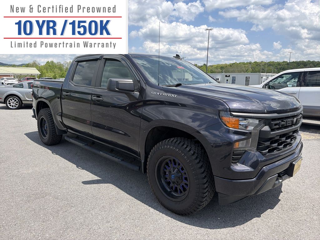 Ash 2023 Chevrolet Silverado 1500 Custom Crew Cab 4WD Pickup Truck Four-Wheel Drive 8-Speed Automatic