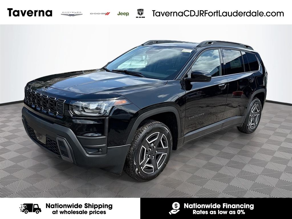 Diamond Black 2026 Jeep Cherokee SUV / Crossover Four-Wheel Drive Continuously Variable Transmission