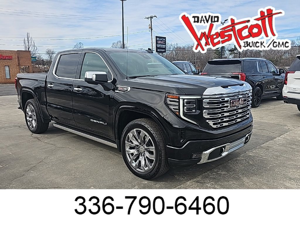 Onyx Black 2023 GMC Sierra 1500 Denali Crew Cab 4WD Pickup Truck Four-Wheel Drive Automatic