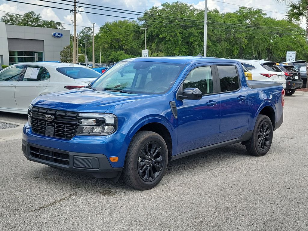 Blue Metallic 2024 Ford Maverick Pickup Truck Front-Wheel Drive Continuously Variable Transmission