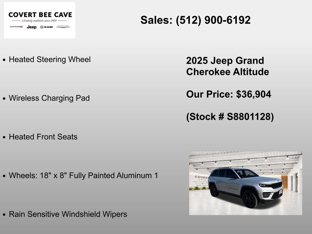 New Car 2025 Jeep Grand Cherokee  For Sale Under $40,000 In Austin, Texas