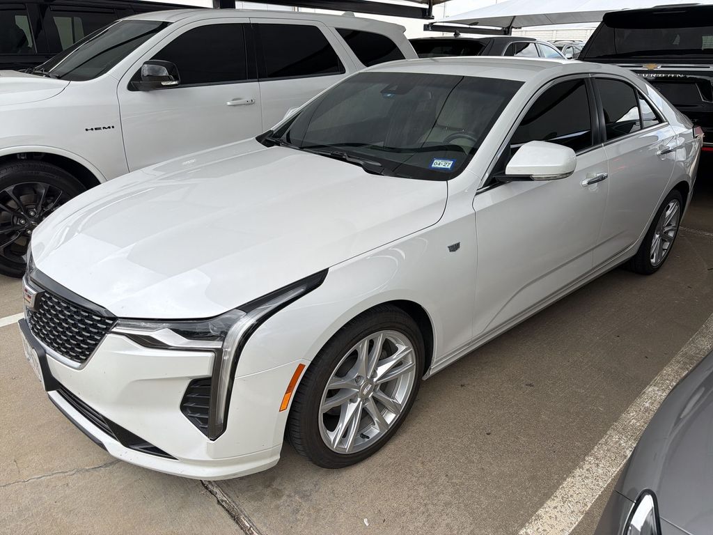 Crystal White Tricoat 2021 Cadillac CT4 Sedan Rear-Wheel Drive 8-Speed Automatic