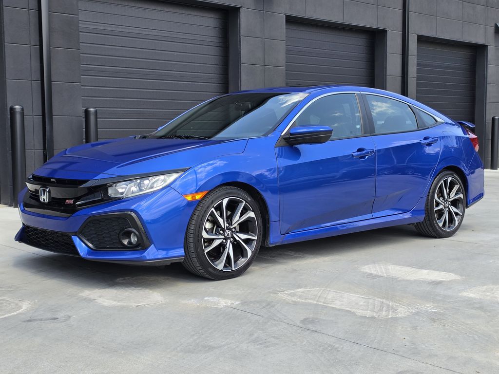 Aegean Blue Metallic 2017 Honda Civic Si Sedan Front-Wheel Drive 6-Speed Manual