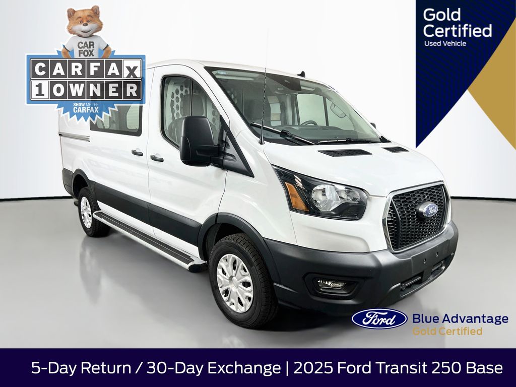 Oxford White 2025 Ford Transit Cargo 250 Low Roof RWD Van Rear-Wheel Drive