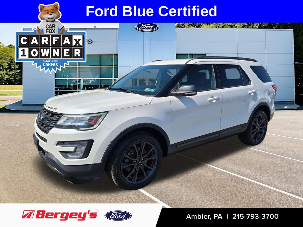 White Platinum Clearcoat Metallic 2017 Ford Explorer SUV / Crossover All-Wheel Drive 6-Speed Automatic
