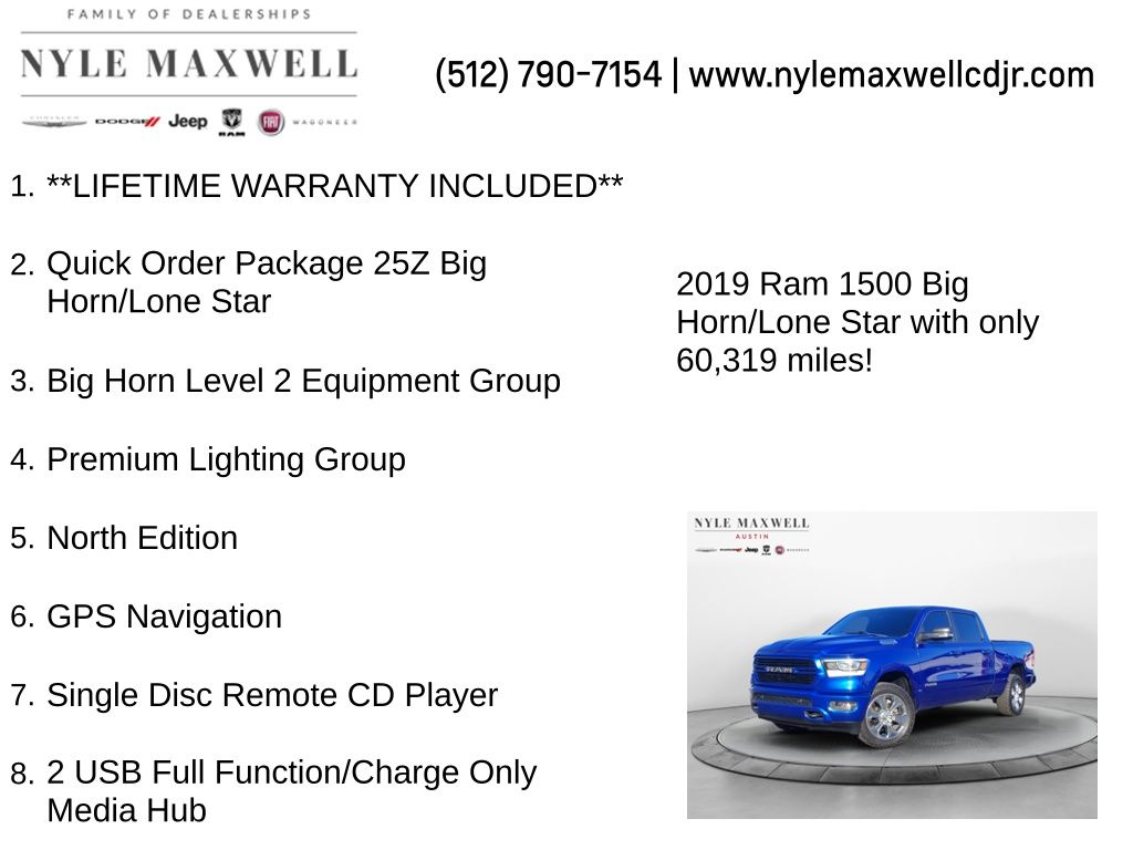 Used Car 2019 Ram 1500  Big Horn/lone Star For Sale Under $30,000 In Austin, Texas