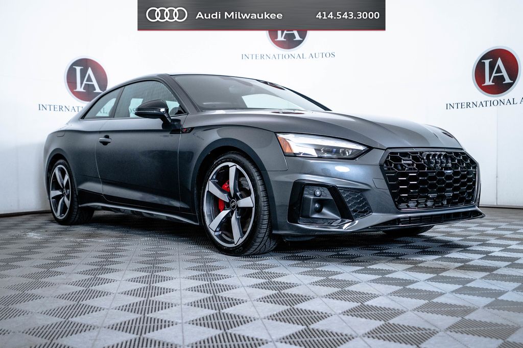 Daytona Gray Pearl Effect 2023 Audi A5 Coupe All-Wheel Drive 7-Speed Automatic