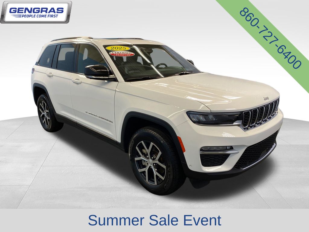 Bright White Clearcoat 2025 Jeep Grand Cherokee SUV / Crossover Four-Wheel Drive 8-Speed Automatic