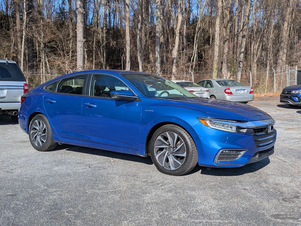 Aegean Blue Metallic 2019 Honda Insight Touring Sedan FWD Sedan Front-Wheel Drive Continuously Variable Transmission