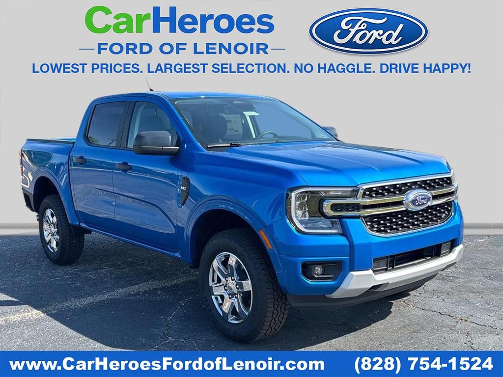 Velocity Blue Metallic 2025 Ford Ranger XLT SuperCrew 4WD Pickup Truck Four-Wheel Drive Automatic