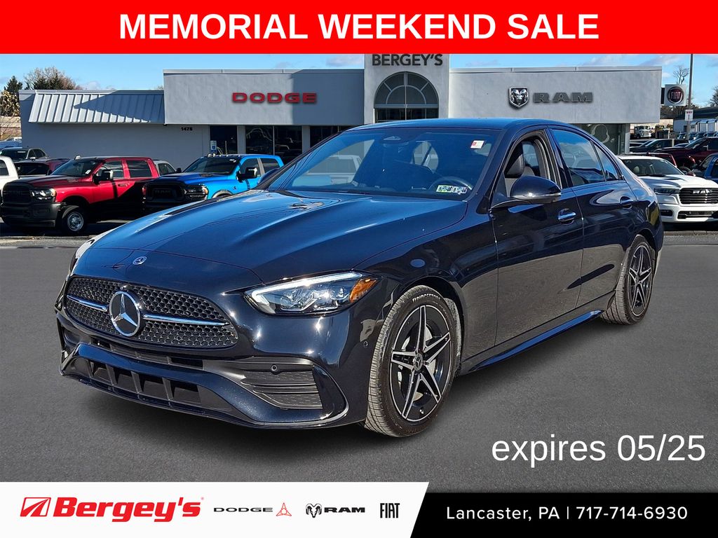 Black 2024 Mercedes-Benz C-Class C 300 4MATIC Sedan All-Wheel Drive 9-Speed Automatic