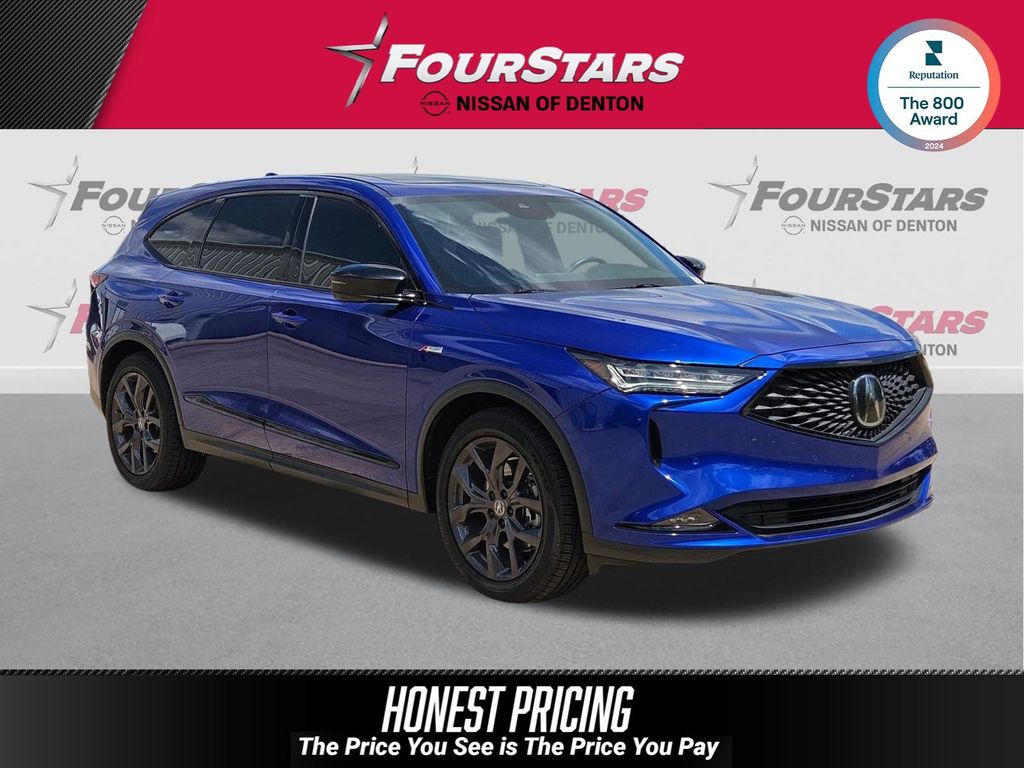 Blue 2022 Acura MDX SH-AWD with A-SPEC Package SUV / Crossover All-Wheel Drive Automatic