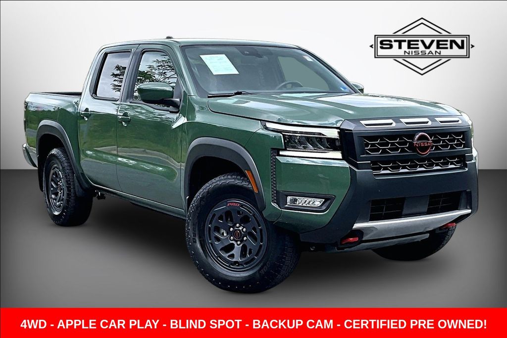 Tactical Green Metallic 2025 Nissan Frontier Pickup Truck Four-Wheel Drive 9-Speed Automatic Overdrive