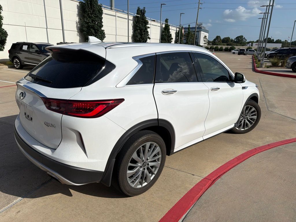2023 INFINITI QX50 LUXE White at Bayway Chrysler Dodge Jeep Ram