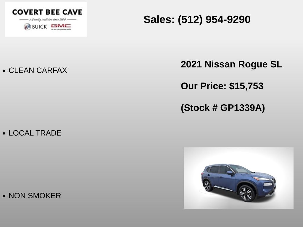 Used Car 2021 Nissan Rogue  Sl For Sale Under $20,000 In Austin, Texas