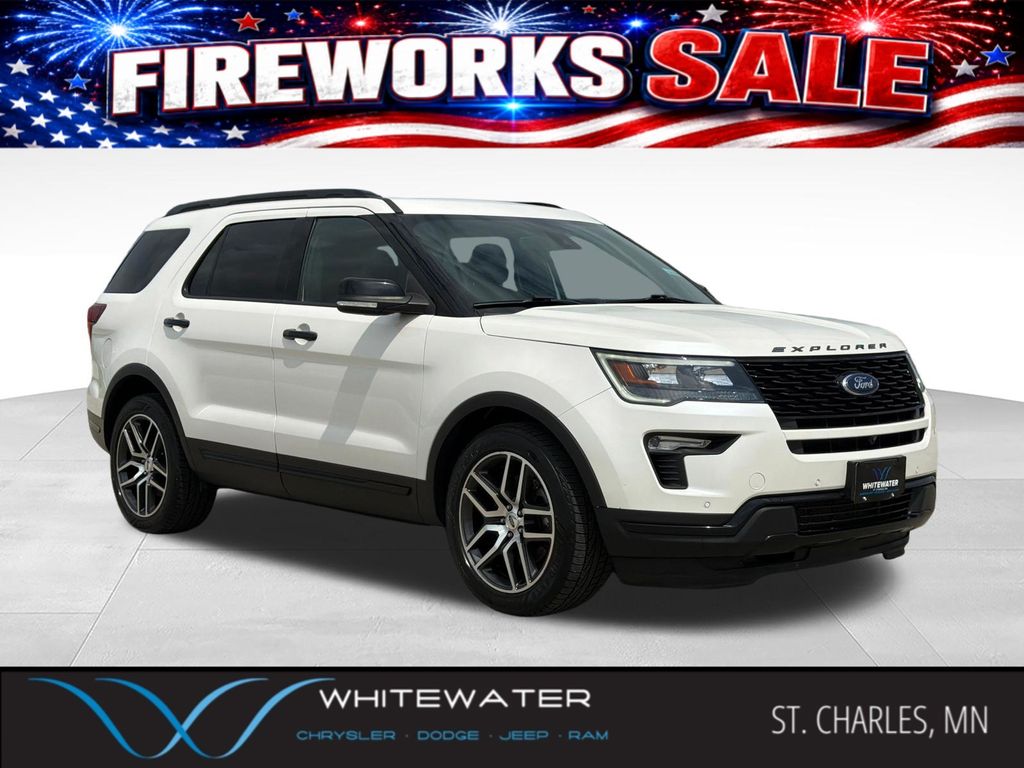 White Platinum Metallic Tri-Coat 2018 Ford Explorer SUV / Crossover All-Wheel Drive 6-Speed Automatic