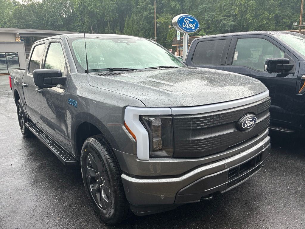 Gray Metallic 2025 Ford F-150 Lightning Pickup Truck All-Wheel Drive Automatic