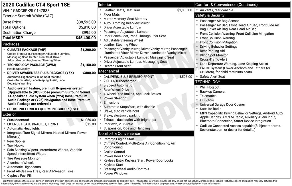 Used Car 2020 Cadillac Ct4  Sport For Sale Under $30,000 In Austin, Texas