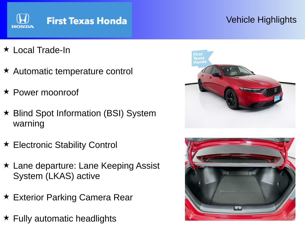 Used Car 2025 Honda Accord  Se For Sale Under $30,000 In Austin, Texas