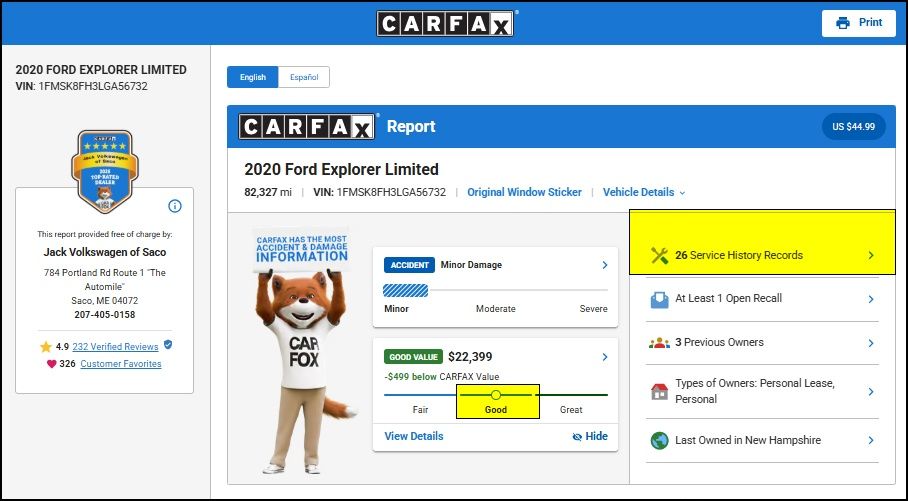 Used 2020 Ford Explorer SUV