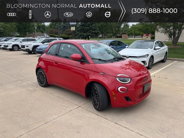 Red by (Red) 2024 FIAT 500e Hatchback 1-Speed Automatic