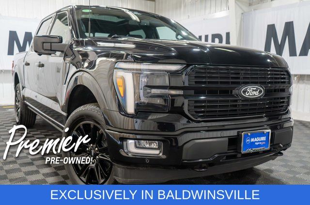 Black 2025 Ford F-150 Platinum SuperCrew 4WD Pickup Truck Four-Wheel Drive Automatic