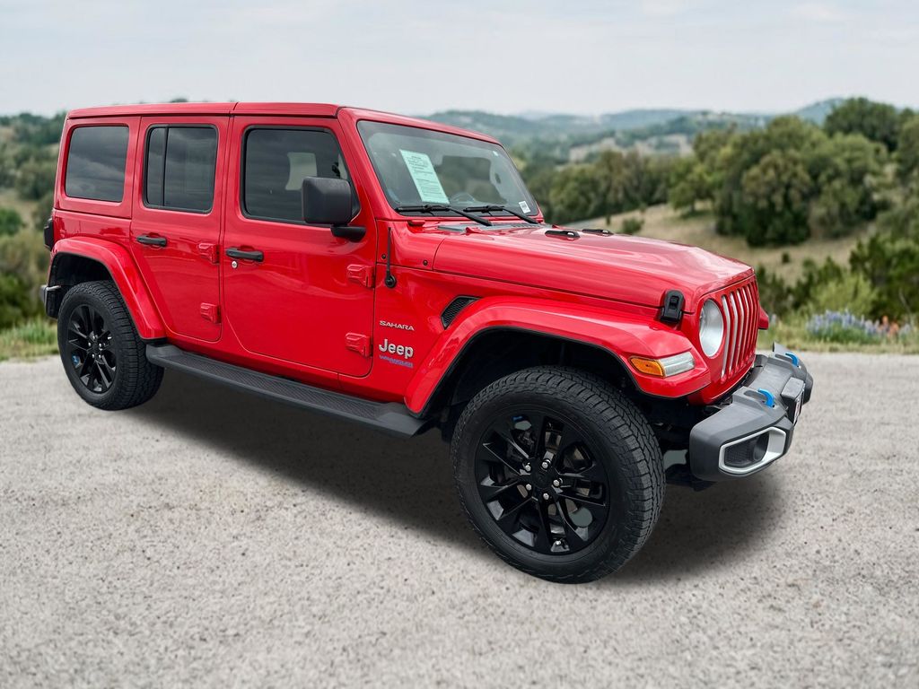 Red Clearcoat 2022 Jeep Wrangler 4xe Sahara 4WD SUV / Crossover Four-Wheel Drive 8-Speed Automatic