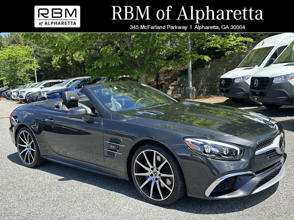 Gray 2020 Mercedes-Benz SL-Class SL 450 RWD Convertible Rear-Wheel Drive 9-Speed Automatic