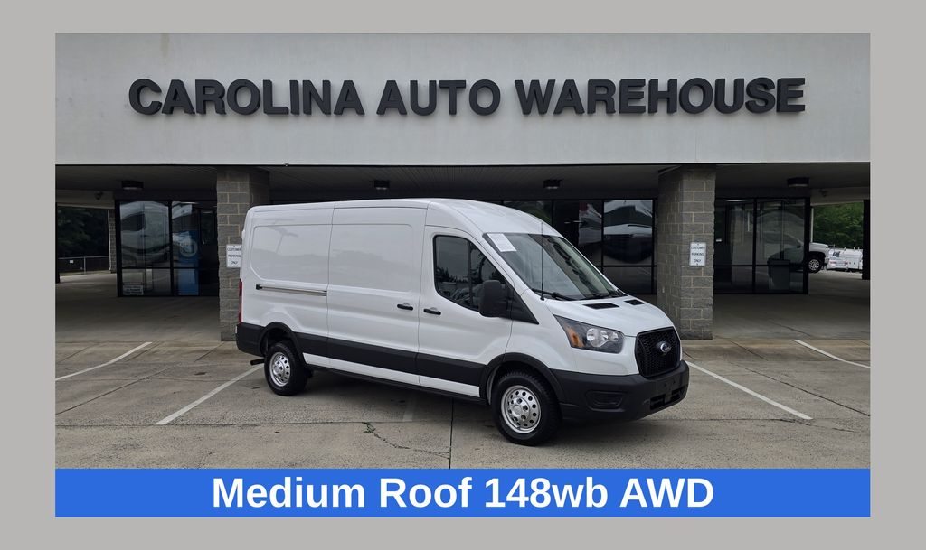 Oxford White 2023 Ford Transit Cargo 250 Medium Roof AWD Van All-Wheel Drive
