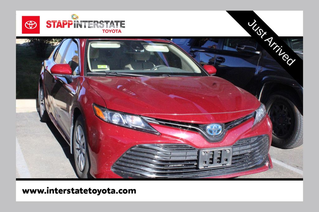 Red (Ruby Flare Pearl) 2020 Toyota Camry Hybrid LE FWD Sedan Front-Wheel Drive Continuously Variable Transmission